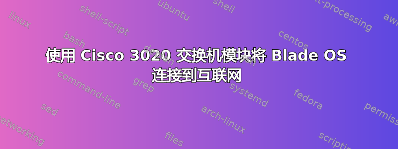 使用 Cisco 3020 交换机模块将 Blade OS 连接到互联网