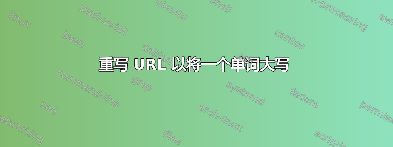 重写 URL 以将一个单词大写