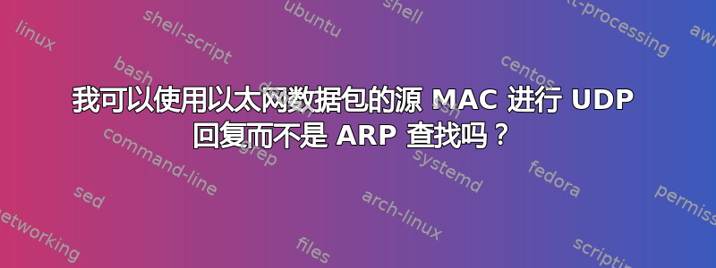 我可以使用以太网数据包的源 MAC 进行 UDP 回复而不是 ARP 查找吗？