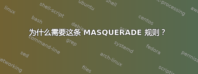 为什么需要这条 MASQUERADE 规则？