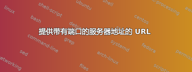 提供带有端口的服务器地址的 URL