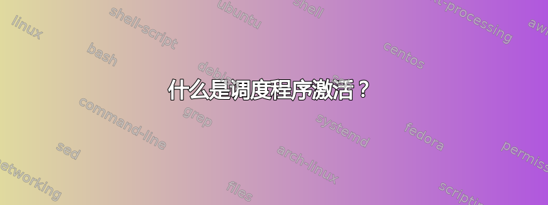 什么是调度程序激活？