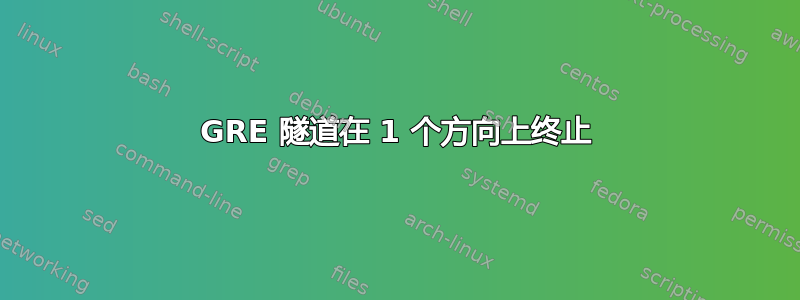 GRE 隧道在 1 个方向上终止