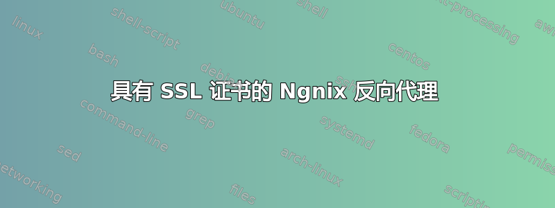 具有 SSL 证书的 Ngnix 反向代理