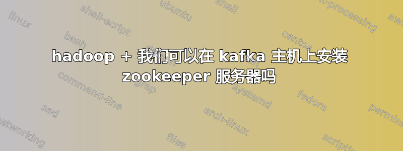 hadoop + 我们可以在 kafka 主机上安装 zookeeper 服务器吗