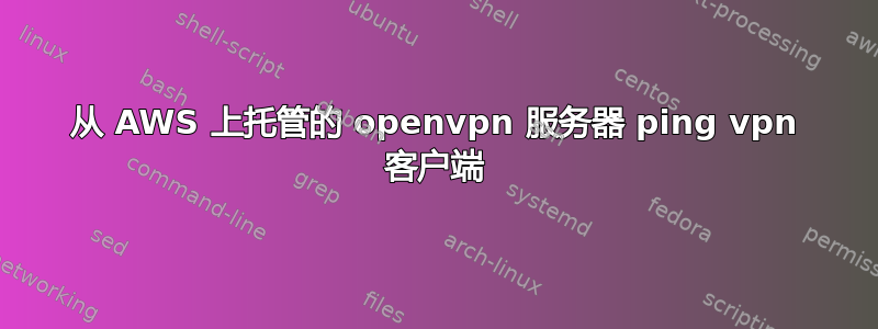 从 AWS 上托管的 o​​penvpn 服务器 ping vpn 客户端