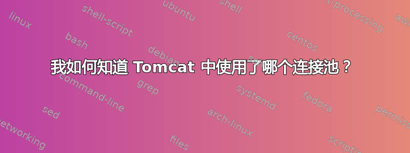 我如何知道 Tomcat 中使用了哪个连接池？