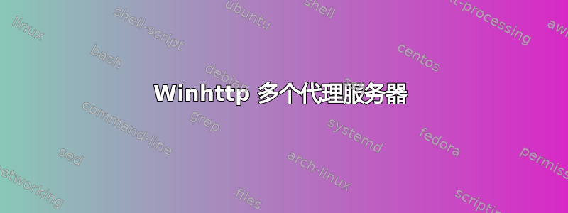 Winhttp 多个代理服务器