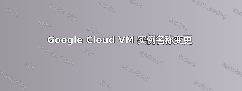 Google Cloud VM 实例名称变更