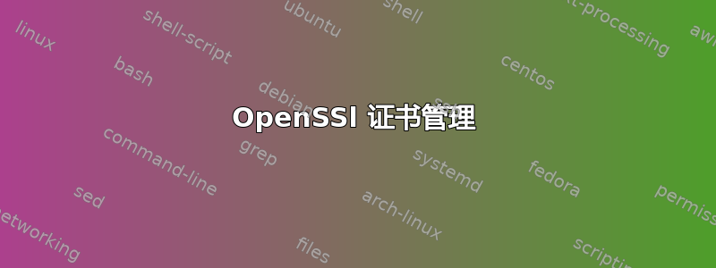 OpenSSl 证书管理