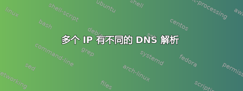 多个 IP 有不同的 DNS 解析