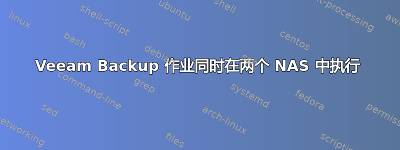 Veeam Backup 作业同时在两个 NAS 中执行