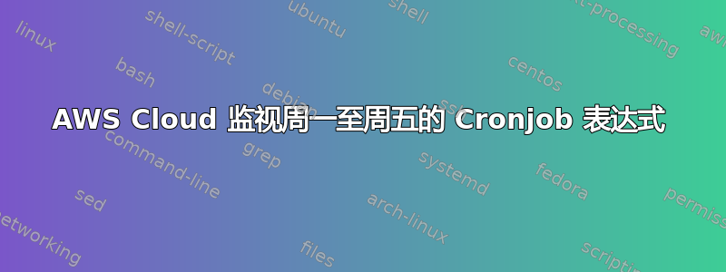 AWS Cloud 监视周一至周五的 Cronjob 表达式