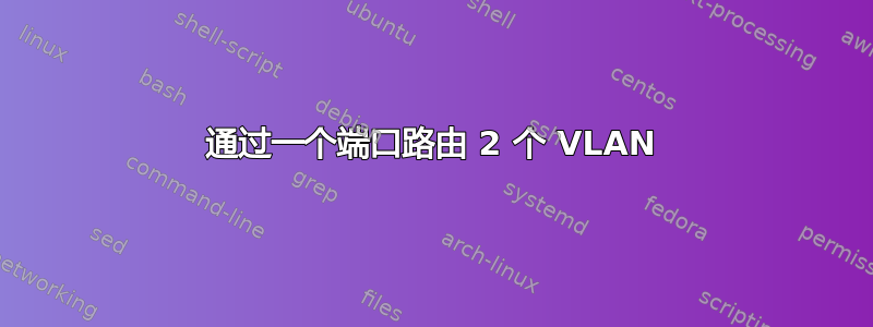 通过一个端口路由 2 个 VLAN