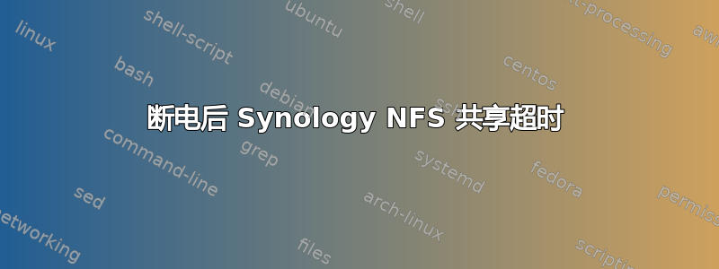 断电后 Synology NFS 共享超时