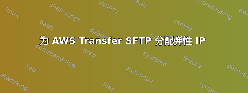 为 AWS Transfer SFTP 分配弹性 IP