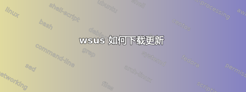 wsus 如何下载更新