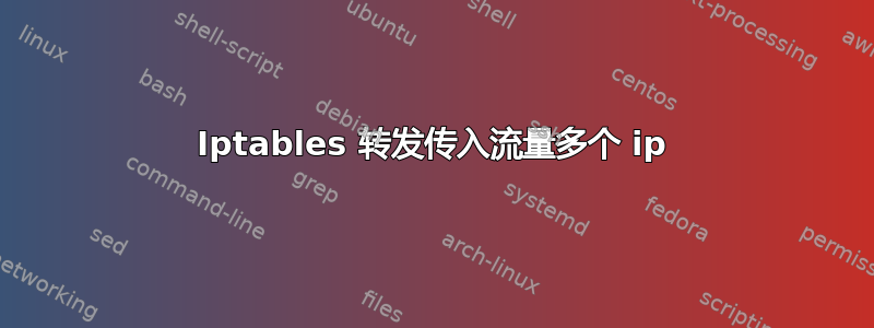 Iptables 转发传入流量多个 ip