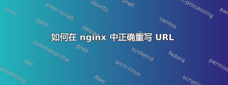 如何在 nginx 中正确重写 URL