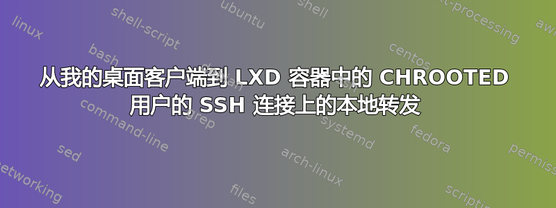 从我的桌面客户端到 LXD 容器中的 CHROOTED 用户的 SSH 连接上的本地转发