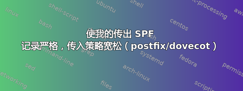 使我的传出 SPF 记录严格，传入策略宽松（postfix/dovecot）