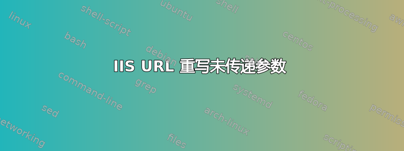 IIS URL 重写未传递参数