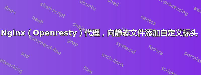 Nginx（Openresty）代理，向静态文件添加自定义标头