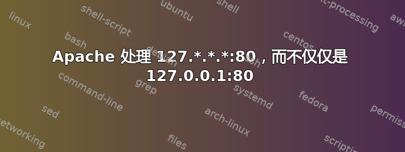 Apache 处理 127.*.*.*:80，而不仅仅是 127.0.0.1:80