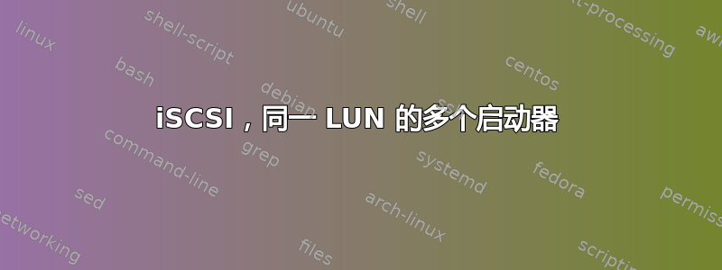 iSCSI，同一 LUN 的多个启动器