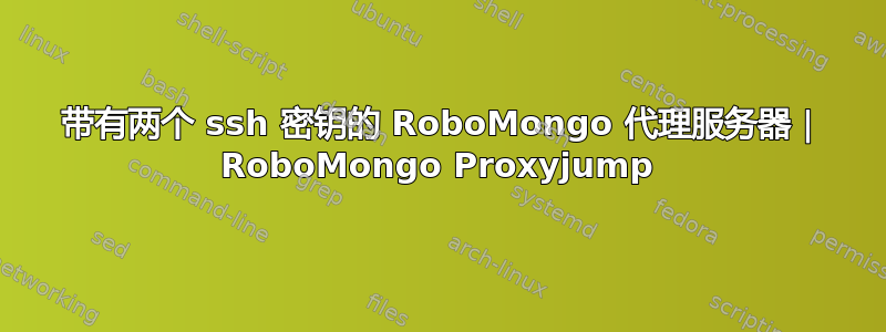 带有两个 ssh 密钥的 RoboMongo 代理服务器 | RoboMongo Proxyjump