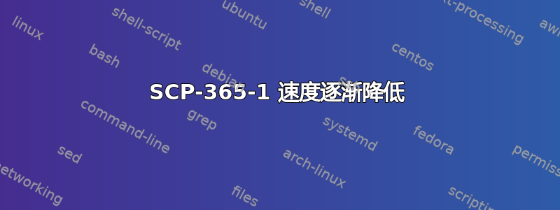 SCP-365-1 速度逐渐降低