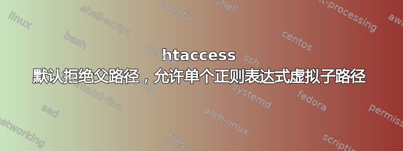 htaccess 默认拒绝父路径，允许单个正则表达式虚拟子路径