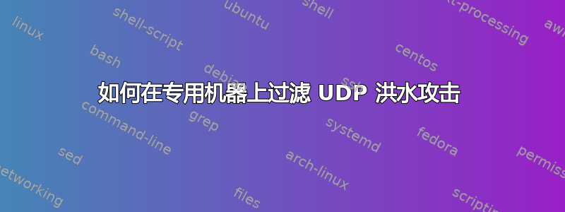 如何在专用机器上过滤 UDP 洪水攻击