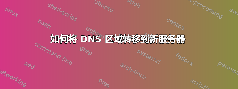 如何将 DNS 区域转移到新服务器