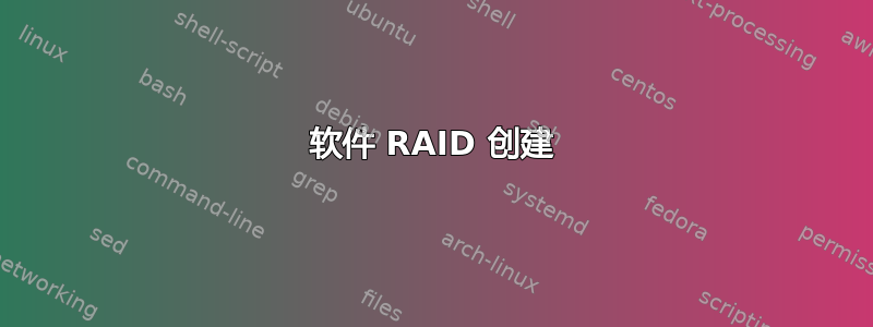 软件 RAID 创建