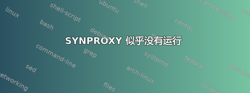 SYNPROXY 似乎没有运行