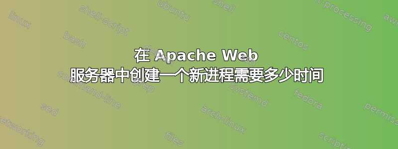 在 Apache Web 服务器中创建一个新进程需要多少时间