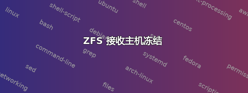 ZFS 接收主机冻结