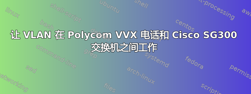 让 VLAN 在 Polycom VVX 电话和 Cisco SG300 交换机之间工作