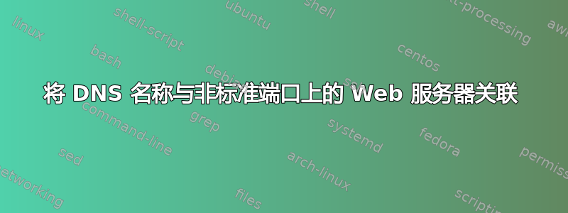 将 DNS 名称与非标准端口上的 Web 服务器关联