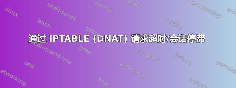 通过 IPTABLE (DNAT) 请求超时/会话停滞