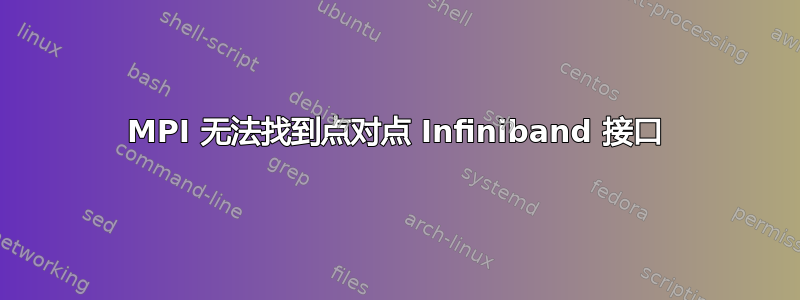 MPI 无法找到点对点 Infiniband 接口