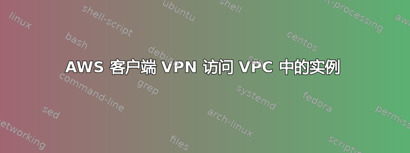 AWS 客户端 VPN 访问 VPC 中的实例