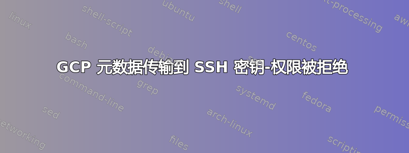 GCP 元数据传输到 SSH 密钥-权限被拒绝