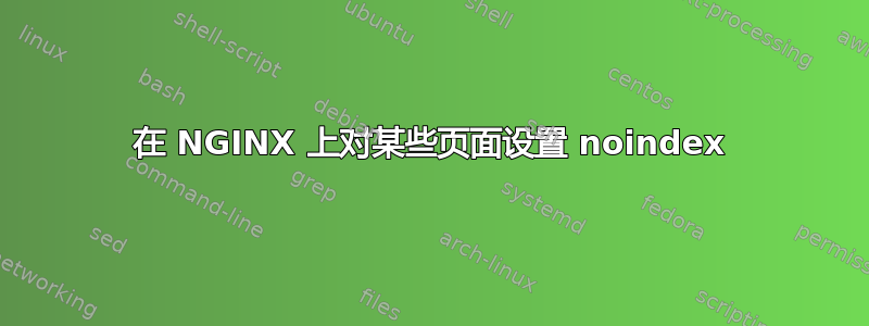 在 NGINX 上对某些页面设置 noindex