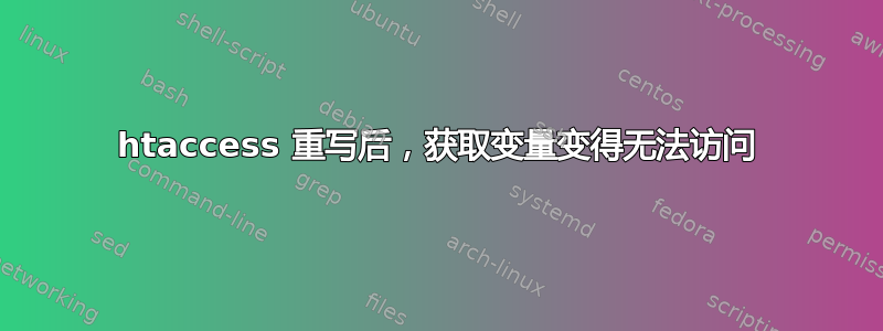 htaccess 重写后，获取变量变得无法访问