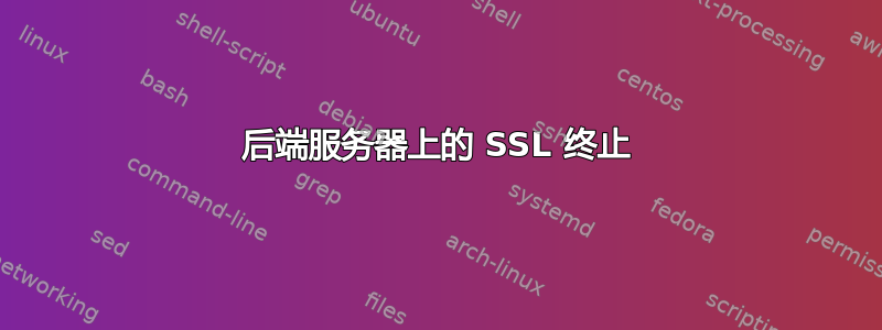 后端服务器上的 SSL 终止