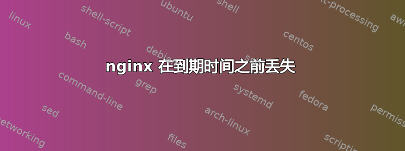 nginx 在到期时间之前丢失