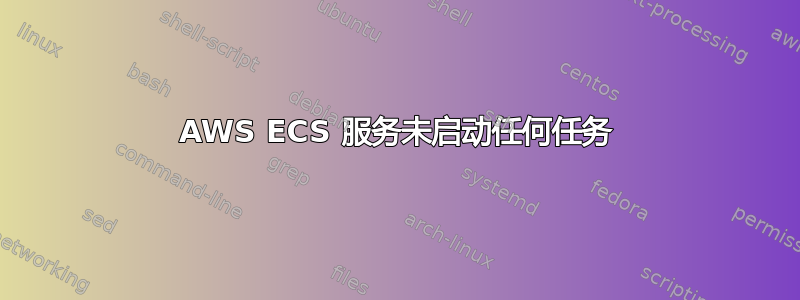 AWS ECS 服务未启动任何任务