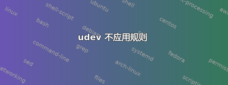 udev 不应用规则